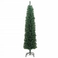 thumbnail image 2 of vidaXL Slim Artificial Pre-lit Christmas Tree with Ball Set Green 210 cm, 2 of 5