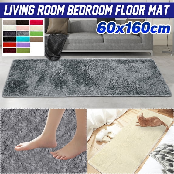 63x24in Soft Floor Carpet Square Cover Anti-skid Shaggy Area Rug Bay Window Cushion for Home Living Room Bedroom Mat Yoga