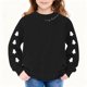 thumbnail image 4 of Blusas y camisas de manga larga con cuello redondo para niños Estampados navideños de manga larga Casual Suelto Forro polar para mayor calidez Sudadera con capucha de manga larga con cuello redondo pa, 4 of 5