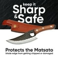 thumbnail image 3 of Matsato | Premium Leather Sheath for Original Japanese Chef Knife, Kitchen Knife Holder, 3 of 6