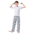 thumbnail image 3 of Wobogo Dinosaur Tropical Plants Long Pajama Pants Bottoms Soft Sleepwear with Pockets, 3 of 9
