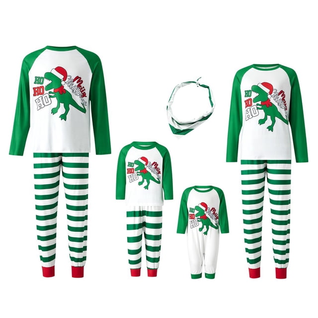 Ensembles de Pyjamas Assortis pour Famille Pyjamas de Noël Haut Imprimé avec Bas à Carreaux