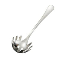 Stainless Steel Pasta Fork with Slotted Teeth and Ice Spill Design Multipurpose Kitchen Cooking Strainer Utensil Tool