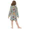 thumbnail image 4 of FORMRS Niños Bathrobe Unisex Hooded Robe Soft Plush Pajamas Sleepwear, Size 10-12T, Cute Acorns Pattern, 4 of 7