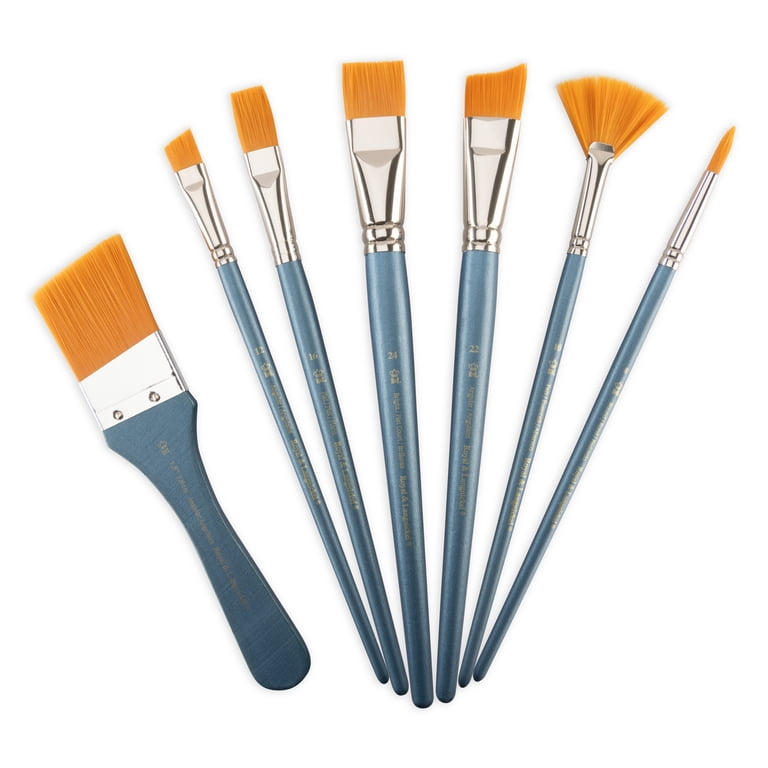 ROYAL & LANGNICKEL 15-Piece Golden Taklon Big Brush Set – Assorted