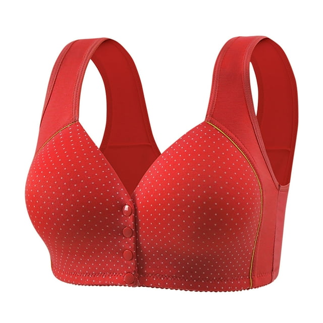 biudgviw Women's Front Closure Bras Plus Size Wireless Full Coverage Push up Bras Supportive Everyday Bralettes