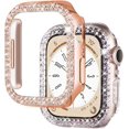 thumbnail image 1 of 2-Pack Crystal Diamond Bling Cases Compatible for Apple Watch Cases Series 8 41mm Series 7, Niyattn Protective Bumper for iWatch Series 8 41mm Series 7 (41mm, Rose Gold/Clear), 1 of 7