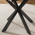 thumbnail image 4 of 42In-58In Extendable Round Dining Table for 4-6, Modern Oval Kitchen Table with Removable Leaves and Steel Base, Space Saving Table for Living Room, Walnut, 4 of 9
