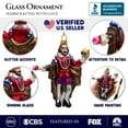 thumbnail image 3 of The Melancholy Prince William Shakespeare Glass Ornament, Unique Renaissance Italy Christmas Decor, 3 of 5