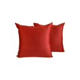 thumbnail image 2 of The HomeCentric Decorative Pillow Covers Rust Pack of 2, 24"x24" (60x60 cm) Satin Solid Cushion Covers For Sofa, Solid Modern Style - Rust Slub Satin, 2 of 10