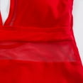 thumbnail image 4 of Xijirk One Piece Swimsuit Women,Net Detail Swimsuit Solid Color Block Summer Leisure Slim Fit Beachwear for Pool and Seaside Outings,Womens Swimsuits,Red,M, 4 of 9
