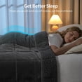 thumbnail image 3 of Anjee Weighted Blanket for Adults, Ultra Soft Fleece & Sherpa Reversible Heavy Blanket for Bedroom, Ideal for Restful Sleep, 15 lbs 60"x80" Gray, 3 of 10
