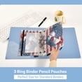 thumbnail image 6 of 2 Pack Flip Folders with Clear PVC Window Binder Pouches 3-Ring Binder Organizer for Office & Home Red White and Blue Rooster, 6 of 6