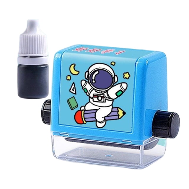 Número Rolling Stamp 1-100 Material escolar Herramienta aritmética Homeschool Kindergarten Roller Sello de enseñanza digital para preescolar elemental Azul SM SunniMix Sello de enseñanza digital