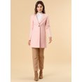 thumbnail image 4 of INSPIRE CHIC Women's Long Sleeves Button Closure Outerwear Mid Length Overcoat, 4 of 6