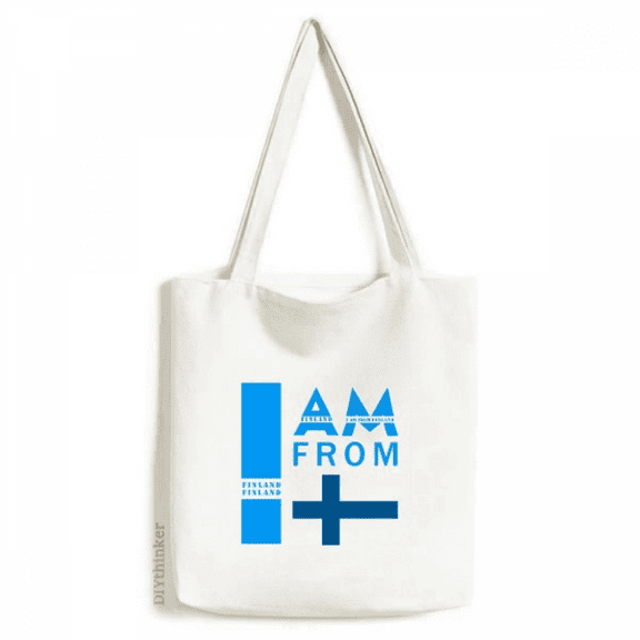 I Am From Finland Tote Canvas Bag Shopping Satchel Casual Handbag