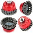 thumbnail image 3 of Heavy Duty Wire Cup Brush For Angle Grinder, Safe High Speed Operation Up To 12500 Rpm, Industrial Use With M14 75mm Threaded Arbor For Efficient Rust And Stain Removal, 3 of 5