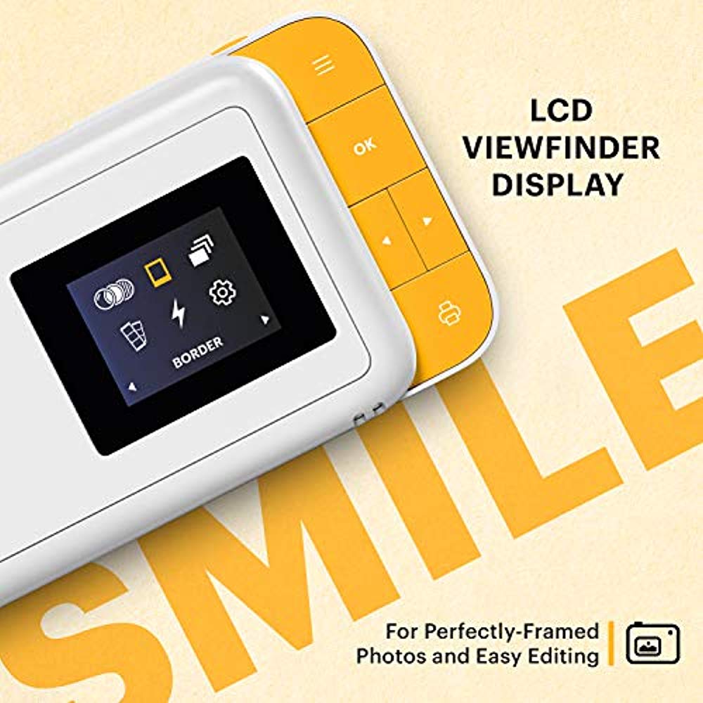 KODAK Smile Instant Print Digital Camera (White/Yellow) Soft Case Kit - image 3 of 8