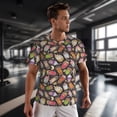 thumbnail image 3 of Wukai Boba Milk Tea Print Men's Short-Sleeved Mesh T-Shirt,Quick-Dry Short Sleeve Workout T-Shirt-XX-Large, 3 of 8