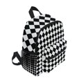 thumbnail image 2 of FORMRS School Backpack with Front Zippered Pocket 12" Elementary Student Travel Daypack, Black and White Geometric, 2 of 6