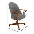 thumbnail image 5 of Chromcraft Cliff Caster Dining Chair in Solid Wood Chestnut Finish, 5 of 5