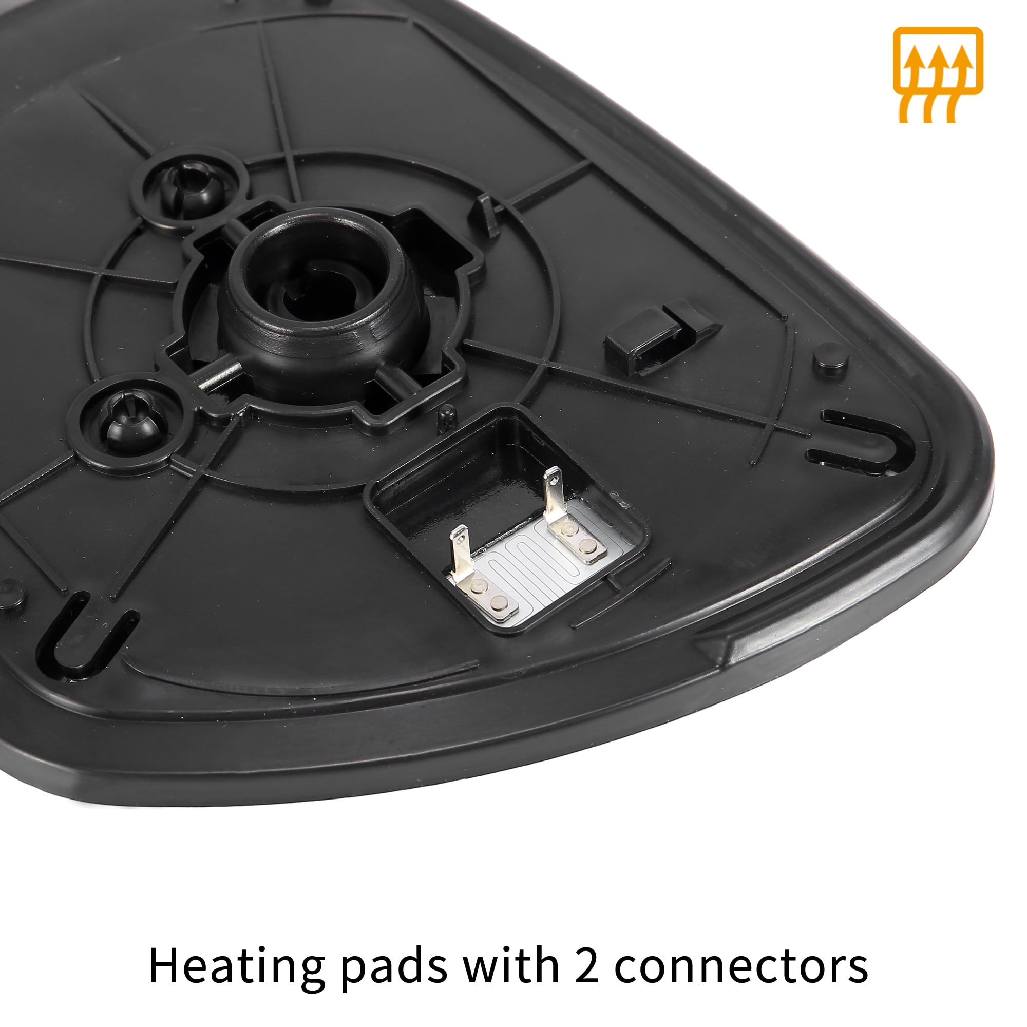 Unique Bargains Car Rearview Mirror Glass with Backing Plate Heated Left