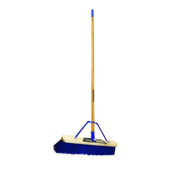 Quickie 24 in Sweep Face Push Broom, Stiff, Synthetic, Blue 869HDSU