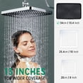thumbnail image 5 of 13-Inch Shower Heads with Multi-Function Handheld Sprayer Combo, 3-Way Metal Extended Diverter with Holder and Metal Adjustable Curved Shower Extension Arm, Extra Long Hose Chrome, 5 of 14