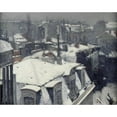 thumbnail image 3 of Gustave Caillebotte 24x20 Black Modern Framed Museum Art Print Titled - Rooftops in the Snow (Snow Effect) (1878), 3 of 5