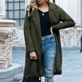 thumbnail image 4 of Uhndy Winter Jackets Coats for Women, Women Ladies Warm Jacket Winter Solid Turn Coat Down Collar Lambswoo Outerwear Christmas Gifts for Women, 4 of 6