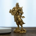 thumbnail image 6 of Handcrafted Four Heavenly Kings Statue Vintage Brass 2.68in Safety & Harmony Unique Gift for Home Altar, 6 of 13
