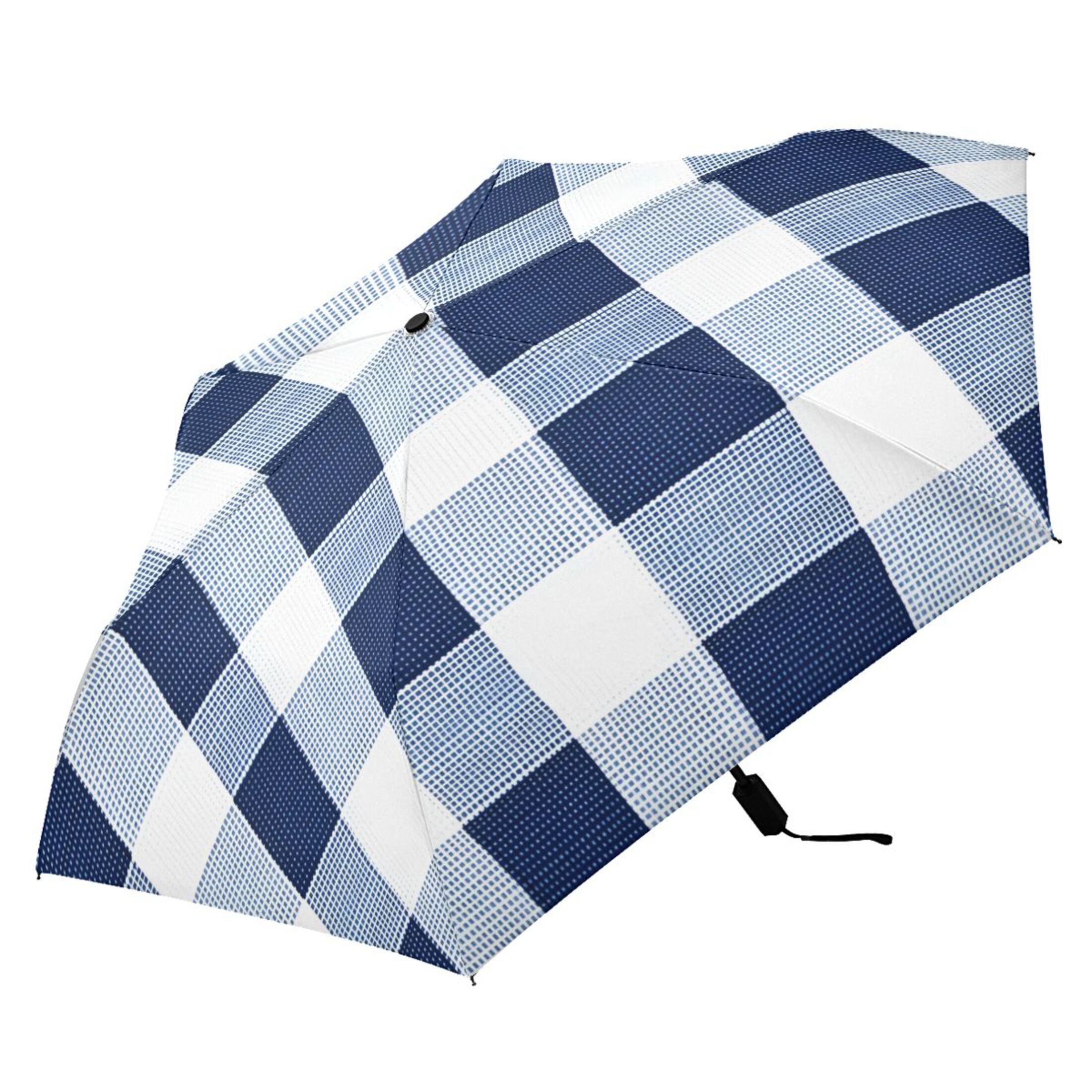 ALAZA Checkered Grid-a3 UPF 50+ Compact Folding Umbrella for Rain Travel Umbrella Packable