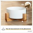 thumbnail image 2 of Tazón de cerámica grande - tazón y dispensador de agua - 850ml - blanco. adecuado para perros grandes - tazón, dispensador de agua y accesorios para perros PenghuiLiu 9024719111506, 2 of 5