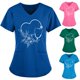 thumbnail image 2 of Mujeres Cuello V Enfermera Exfoliantes Uniformes Médicos Manga Corta Flor Impreso Bolsillo Tops Enfermería Camisas De Trabajo Ropa Femeninapangjing, 2 of 4