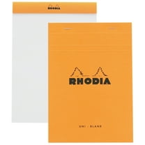 Rhodia Pad, Staple Bound, Blank, Orange, 6 in x 8.25 in