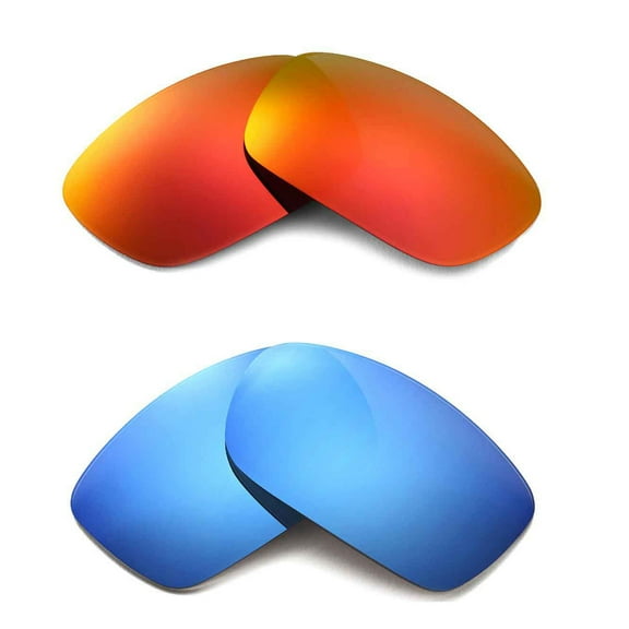 Walleva Polarized Ice Blue Fire Red Lenses For Oakley Five Squared Sunglasses