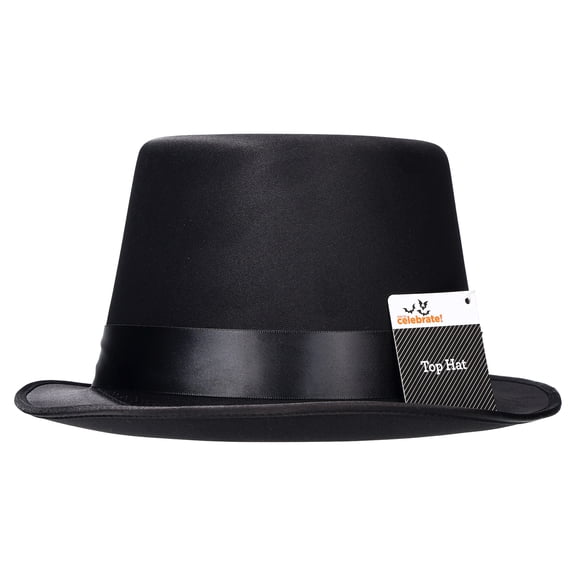 Top Hat Costume Accessory for Adults, Black, Halloween by Way To Celebrate