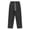 Black, variant on Men's 100% Cotton Cargo Pants, Loose Fit Multi‑Button Flap Pockets Drawstring Hem Work Trousers, Breathable Casual Outdoor Hiking Camping Pants XS‑3XL