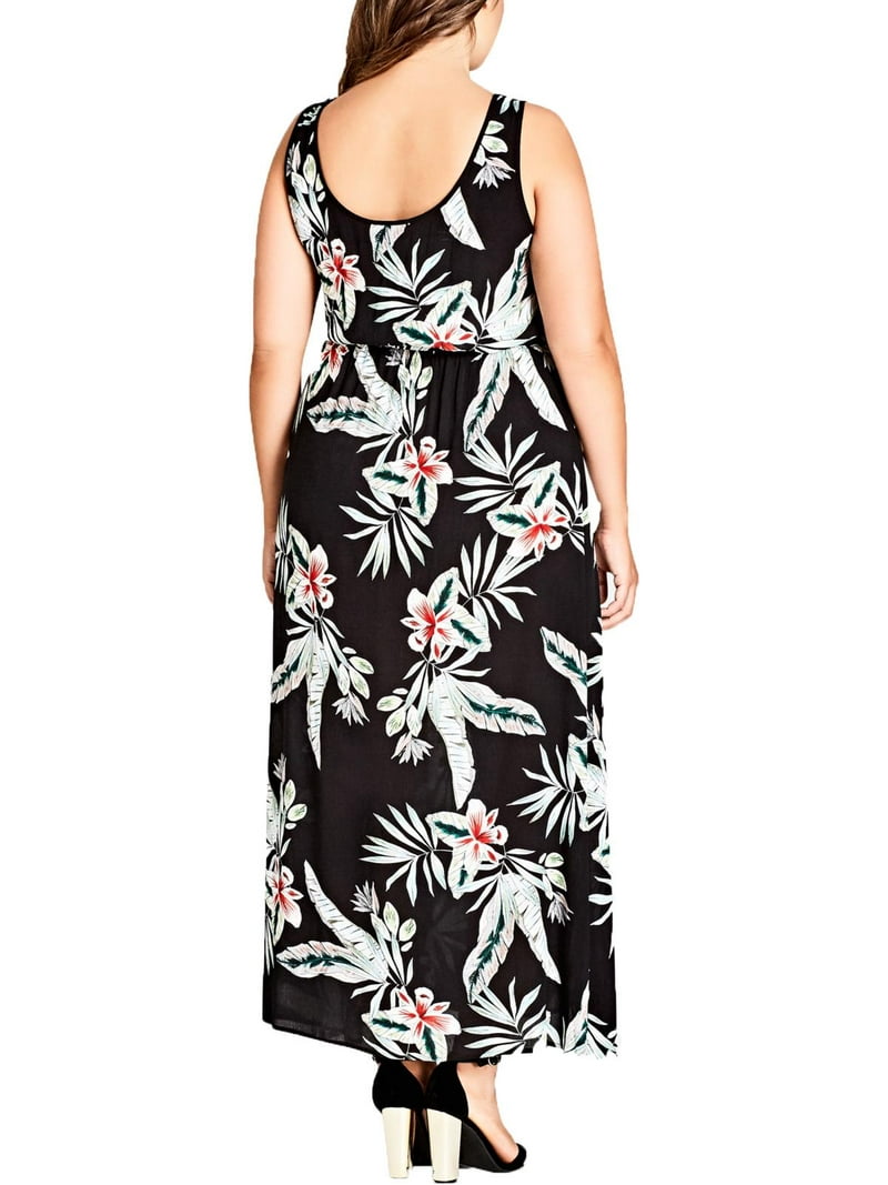 city chic long dresses City Chic Womens Plus XXL 24 Jade Blossom Maxi Dress NWT AQ58