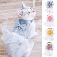 thumbnail image 2 of Adjustable Princess Pet Chest Strap Indoor Cat Traction Leash Kit – Bowknot Dual-Purpose Cats Chest Strap, 2 of 8
