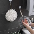 thumbnail image 4 of Chenille Hand Towels Kitchen Bathroom Hand Towel Ball with Hanging Loops Quick Dry Soft Absorbent Microfiber Towels, 4 of 9