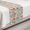 thumbnail image 2 of Floral Bed Runner, Scandinavian Inspired Art Flowers Colorful Spring Season Blossoming Print, Decorative Accent Bedding Scarf for Hotels Homes and Guestrooms, Twin, Eggshell Multicolor, by Ambesonne, 2 of 2