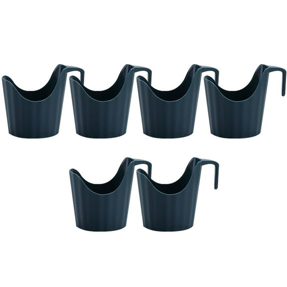 HAMPPLIES Plastic Cup Holder 6Pcs With Handle Design For Hot Drinks And Office Use