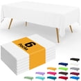 thumbnail image 1 of Mantel desechable Smiry, 6 unidades, 137 x 274 cm, impermeable, blanco, 1 of 8