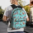 thumbnail image 7 of Kuqiui Backpack for Men and Women – Durable Lightweight Travel Backpack with Laptop Compartment, School & Work Daypack-Sea Otters Family In Blue Water, 7 of 7
