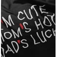 thumbnail image 5 of Funny Im Cute Moms Hot Dads Lucky Toddler Boy Girl T Shirt Infant Toddler Brisco Brands 12M, 5 of 6