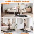 thumbnail image 3 of Hind Walking Pad, Under Desk Treadmill with 5% Incline, 2.5HP Portable Compact Treadmill for Home Office Exercise, 265 Lbs Weight Capacity, Yellow, 3 of 5
