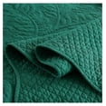 thumbnail image 7 of 3-Piece 100% Cotton Oversized Bedspread Lightweight Quilt Coverlet Embroidery Farmhouse Bedding Set T0 (Emerald, Oversized Queen (100"x106")), 7 of 7