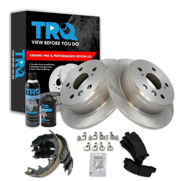 TRQ Rear Brake Pad & Rotor Kit BKA38591 Fits Select 1992-1999 Toyota Camry , 1997-1999 Lexus ES300 , 1999-1999 Toyota Solara
