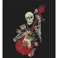thumbnail image 5 of Skeleton Guitarist Adult Black Long Sleeve Hoodie-XS, 5 of 6